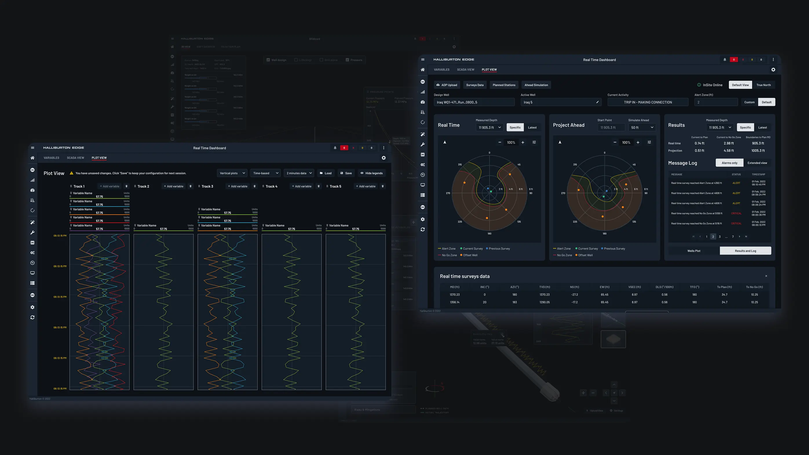 Showcasing dashboards and different applications ui